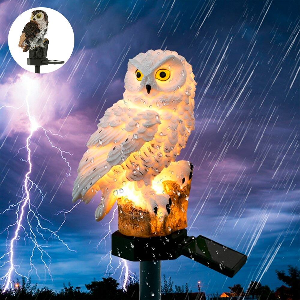 Owl Solar Powered Light with Solar LED Panel Waterproof Owl Shape Night Lights Outdoor Lawn solar lights for garden decoration