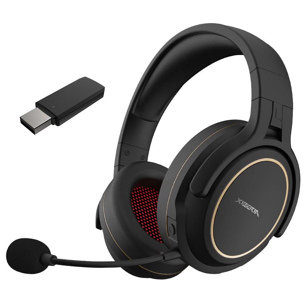 2.4GHz Wireless Gaming Headset with Transmitter Game Headphones Stereo Music Earphone Super Bass AUX-IN 3.5mm Wired Headset: Default Title