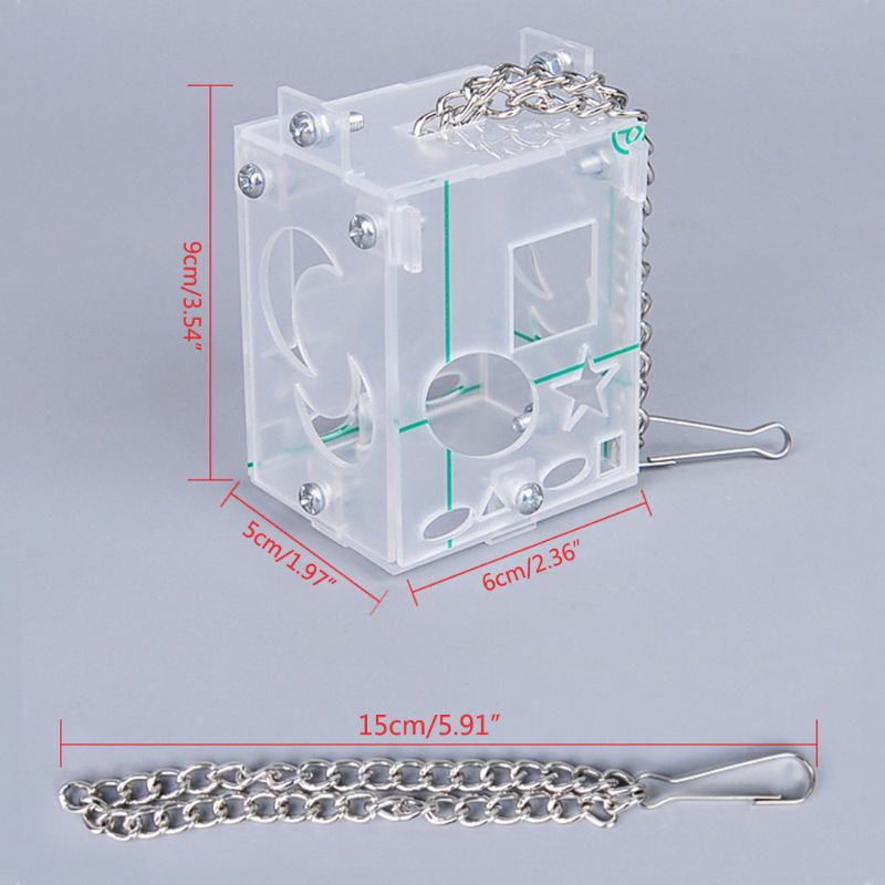 Diy Montage Papegaai Intelligentie Feeder Vogel Zaad Voedsel Foerageren Speelgoed Acryl Box