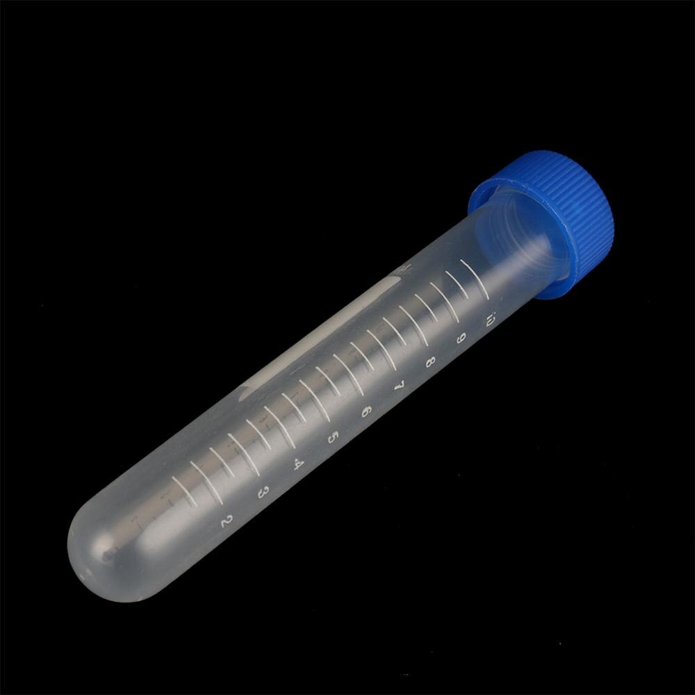 5 Pcs 10ml Plastic Screw Cap Round Bottom Centrifuge Tube Free-standing Centrifugal Tube Laboratory Analysis Vial Container