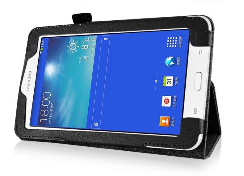 Funda de piel sintética para Samsung Galaxy Tab E Lite, protector de piel sintética con soporte de SM-T113 para Samsung Galaxy Tab 3 lite 7,0 SM-T116 SM-T110 7,0