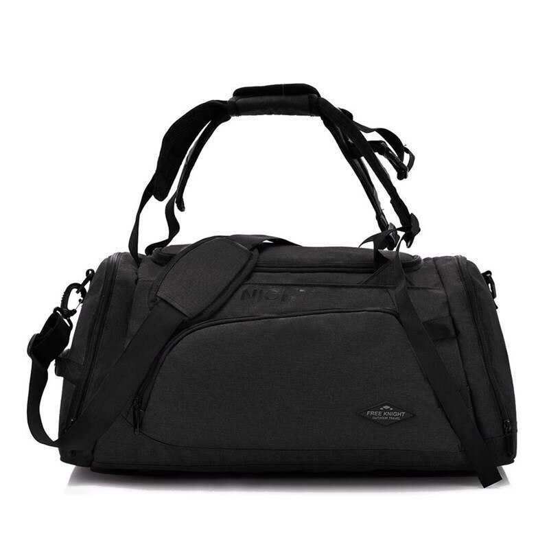 Mannen Reizen Canvas Tas Bagage Plunjezakken Grote Capaciteit Shopping Rugzak Canvas Casual Plunjezak Jkm09: Black