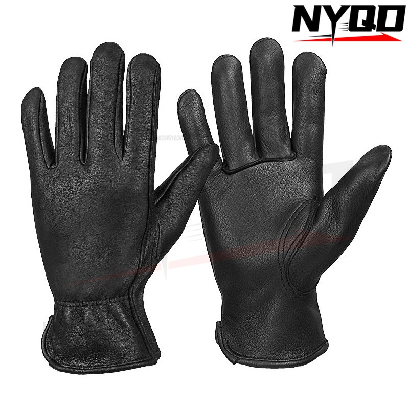 Guantes de piel de ciervo para montar, protección de conducción, baterías deportivas, guantes para motocicletas, fabricantes retro al aire libre al por mayor