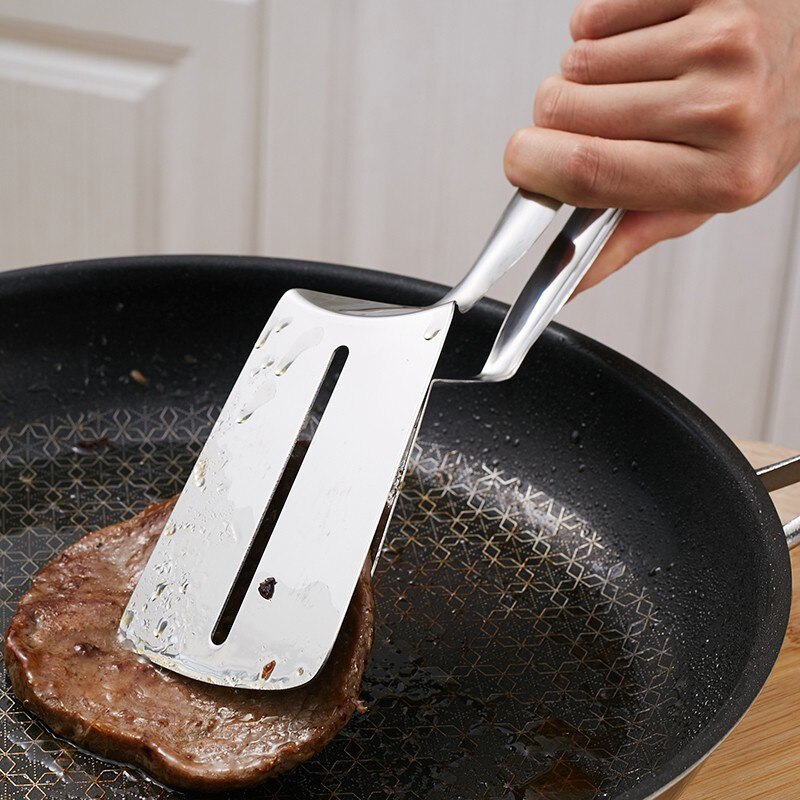 Levantador de aves de corral multifuncional de acero inoxidable barbacoa Turner pinzas de barbacoa pala para fritos pinzas de pan herramientas de cocina