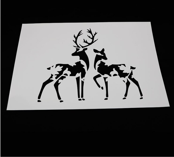 A4 29 * 21cm Sika Deer DIY Stencils Wall Painting ... – Vicedeal