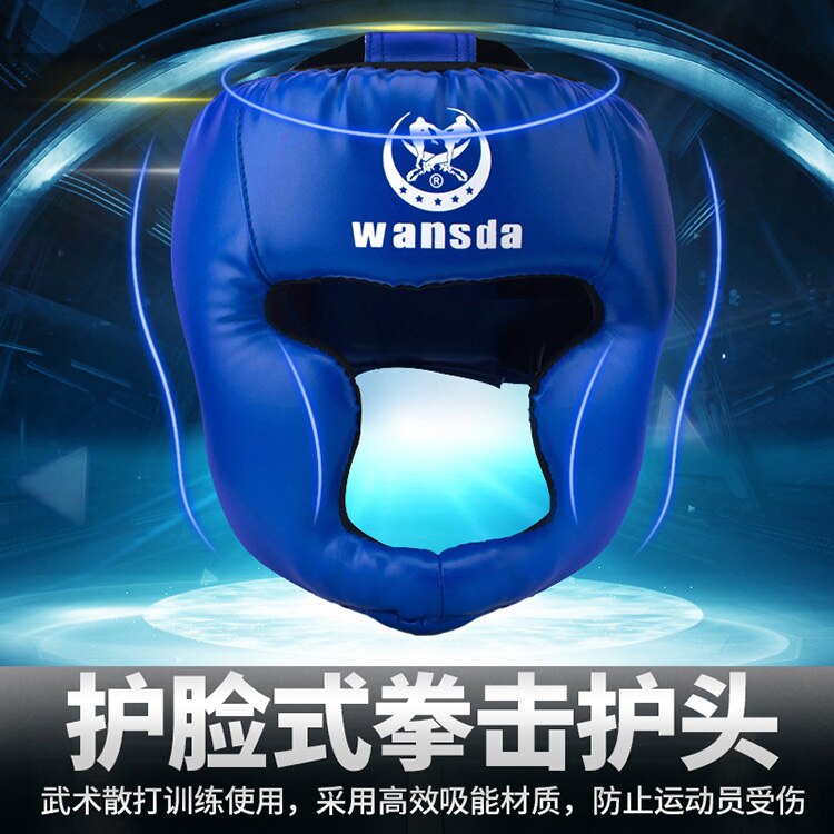 Casque de sécurité pour boxe, mma, protection de la tête, casque d'entraînement pour adultes et enfants, casque semi-couvrant pour le muay thaï et le kickboxing