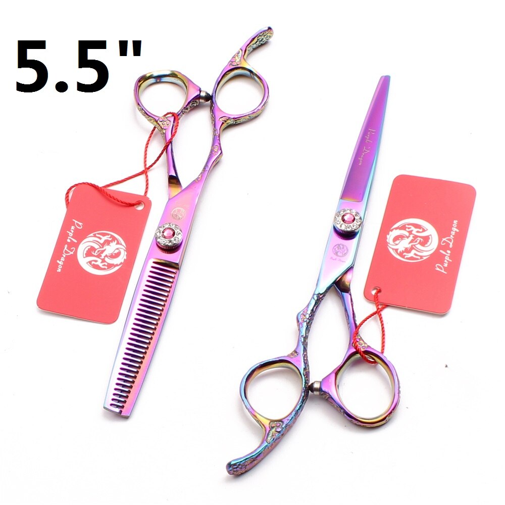 Y8212 5.5 " 6 " venstrehånds saks hår frisør frisør salon sakse klipning sakse sæt: 5.5 tommer farverig s