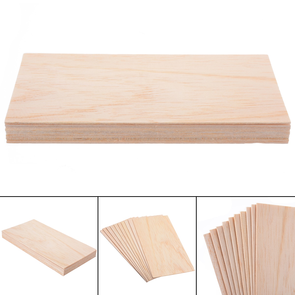 10 Stks/set 200*100*1.5 Mm Balsa Hout Lakens Houten Plaat Voor Diy Huis Vliegtuigen Boot Model speelgoed Craft