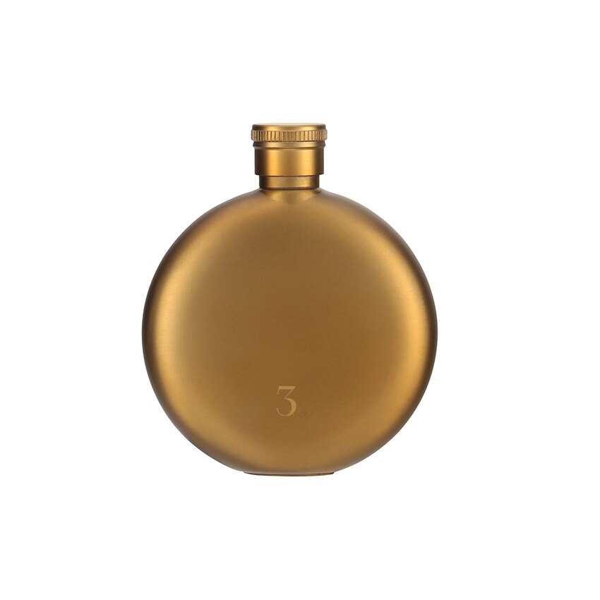 3/5Oz Wijn Whisky Pot Fles Heupfles Flagon Golden 304 Roestvrij Staal Draagbare Drinkware Reizen buiten: 3OZ