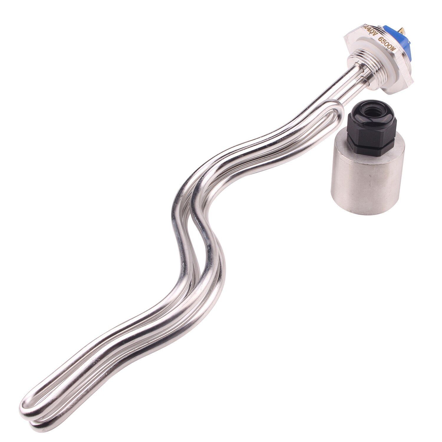 DERNORD-calentador de agua de 240v, 4.5kw/5.5kw/6.5kw, 1 "NPT, elemento de calefacción de ondulación plegada con cubierta de acero inoxidable