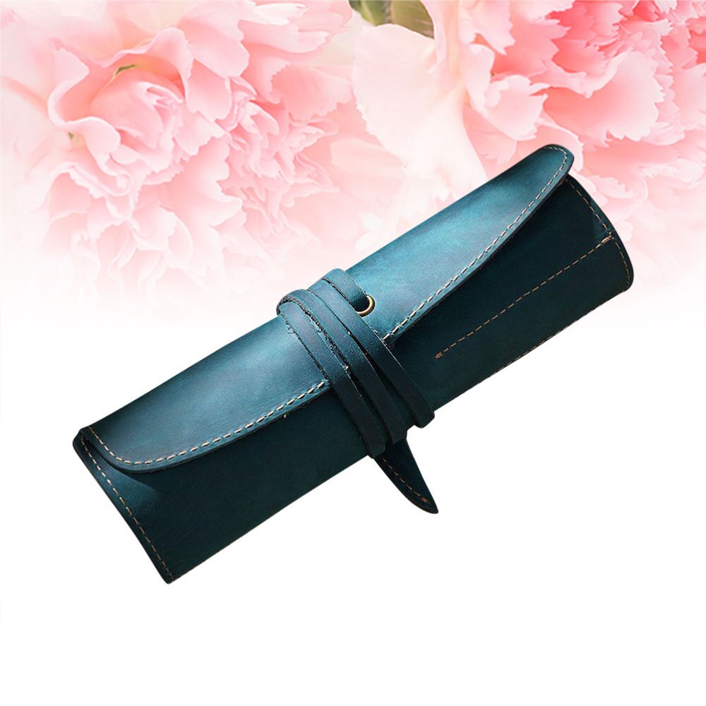 Leren Pennen Etui Houder - Vintage Retro Rolmodel - Voor Rollerball, Vulpen, Balpen