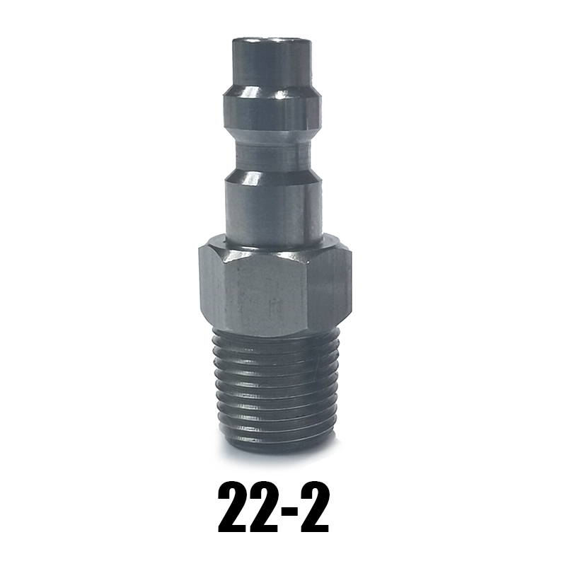 Nuovo Air HPA Soft Magazine rubinetti adattatore valvola adattatore maschio Foster attacco a sgancio rapido Marui KJW/WE KSC/KWA (US): Grigio scuro