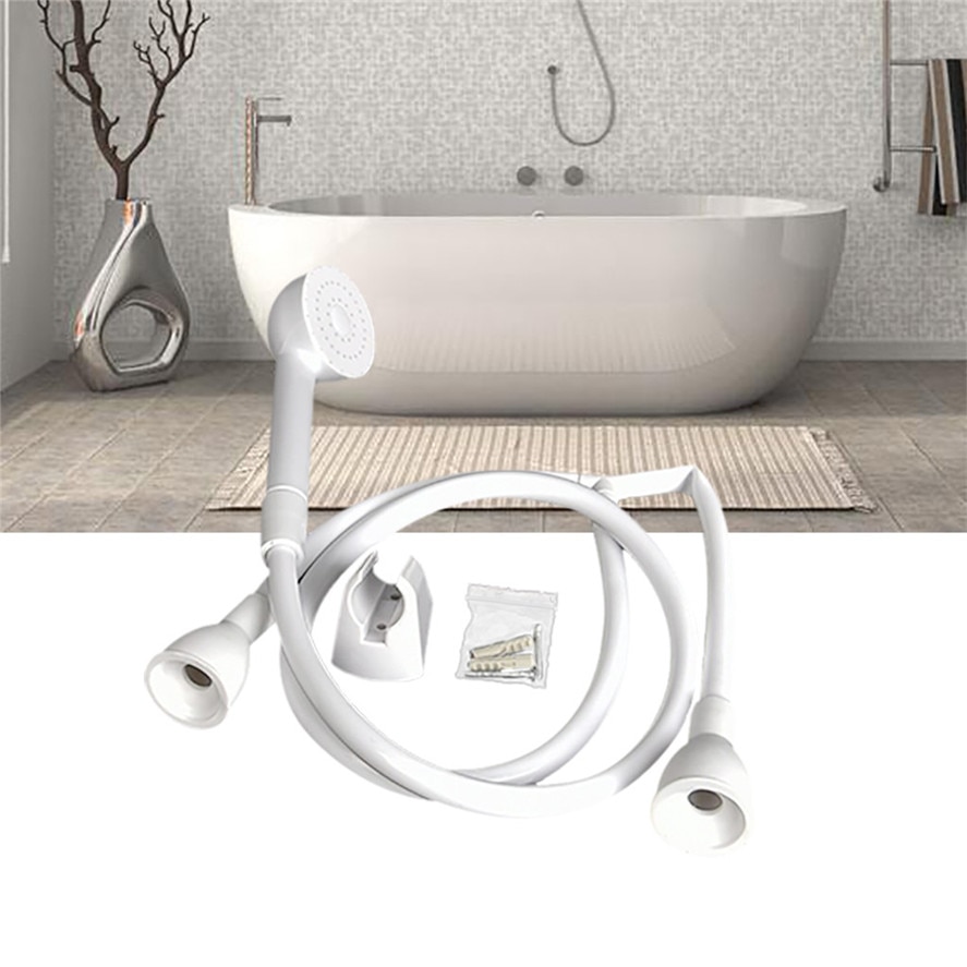 Bathroom Faucet Extender 1PC Shower Head Double Tap Push On Bath Shower Head and Hose Hairdresser Shampoo 0604#30