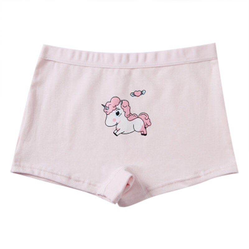 Nanjiren meisjesbroek van puur katoen, gezond, comfortabel, lage druk, niet strak, ademend, droog, 4- pack