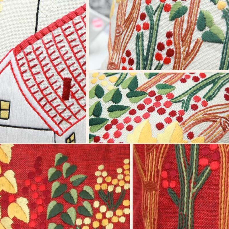 Diy broderi kit örngott överdrag korsstygn handarbete uppsättningar virka stol soffa dekor heminredning 45 x 45cm oavslutad