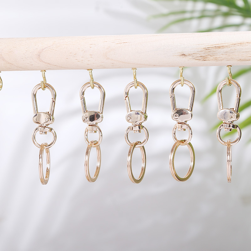 5 Pcs Metal Swivel Karabijn Clips Key Hook Sleutelhanger Split Key Ring Bevindingen Sluitingen Metal Tag Quick Clips
