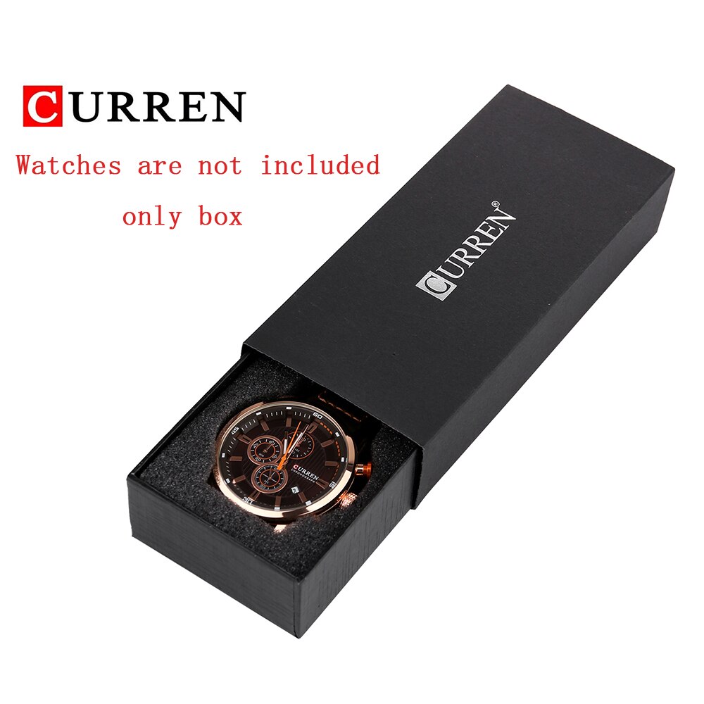 Curren Horloge Doos Karton Papier Horloge Storage Case Black Prachtige Horloge Container