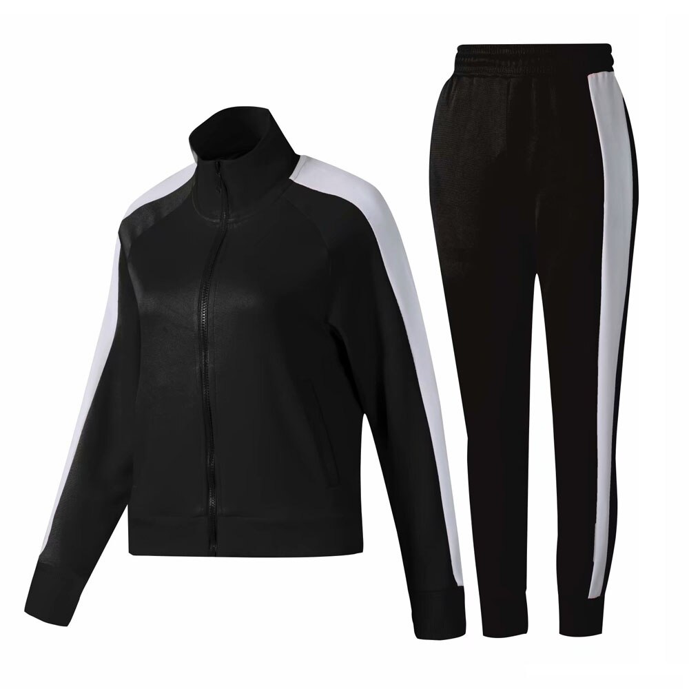 female Long Sleeve Soccer Sets Football Running Jackets Pants girls Tracksuit Football Training Suit uniform pink red