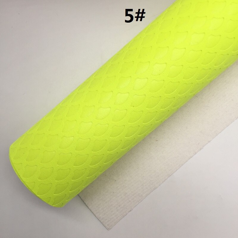 Tela de cuero de imitación de sirena de neón, hojas de cuero sintético de Tela de cuero para hacer lazos, 21x29cm, bricolaje, T376, 1 ud.: 5