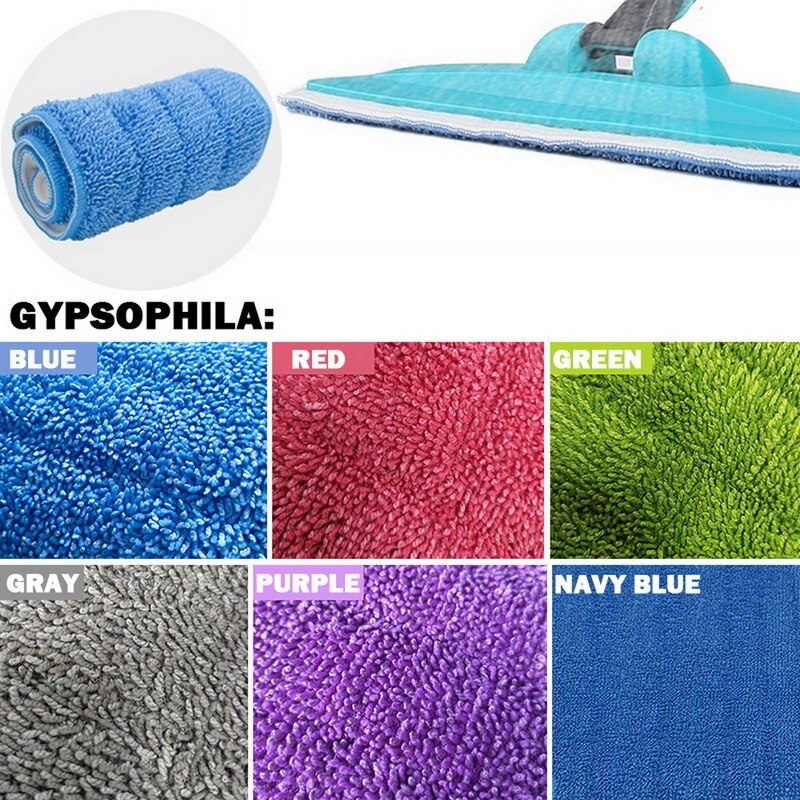 Mopphuvud golvrengöring utbytesduk mikrofiberersättning moppdyna klistra tygskydd hem spray vattensprutning platt damm