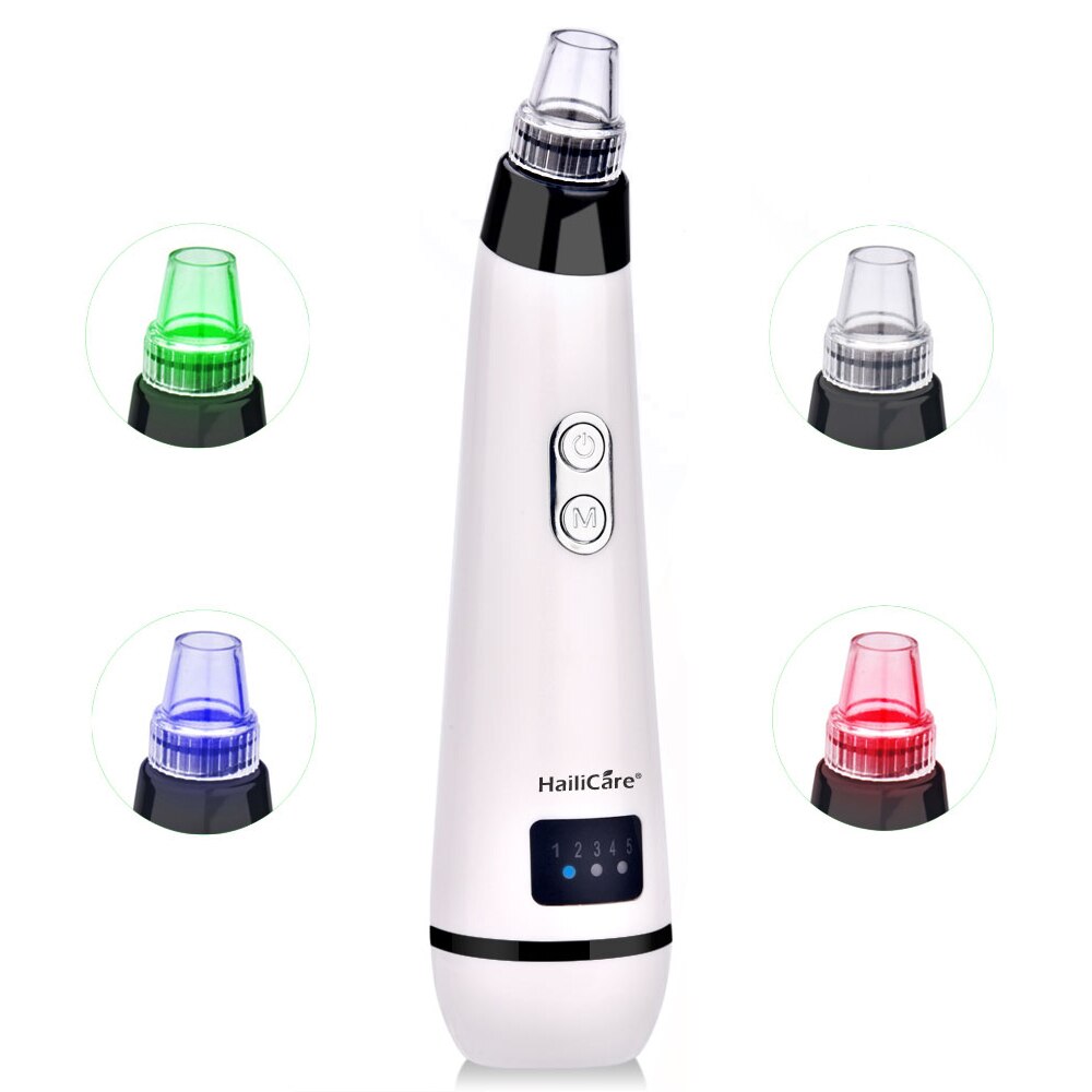 Blackhead Remover Acne Pimple Removal Face Deep Cleansing Facial Pore Vacuum Cleaner 5 Levels Suction Force Black Head Remover