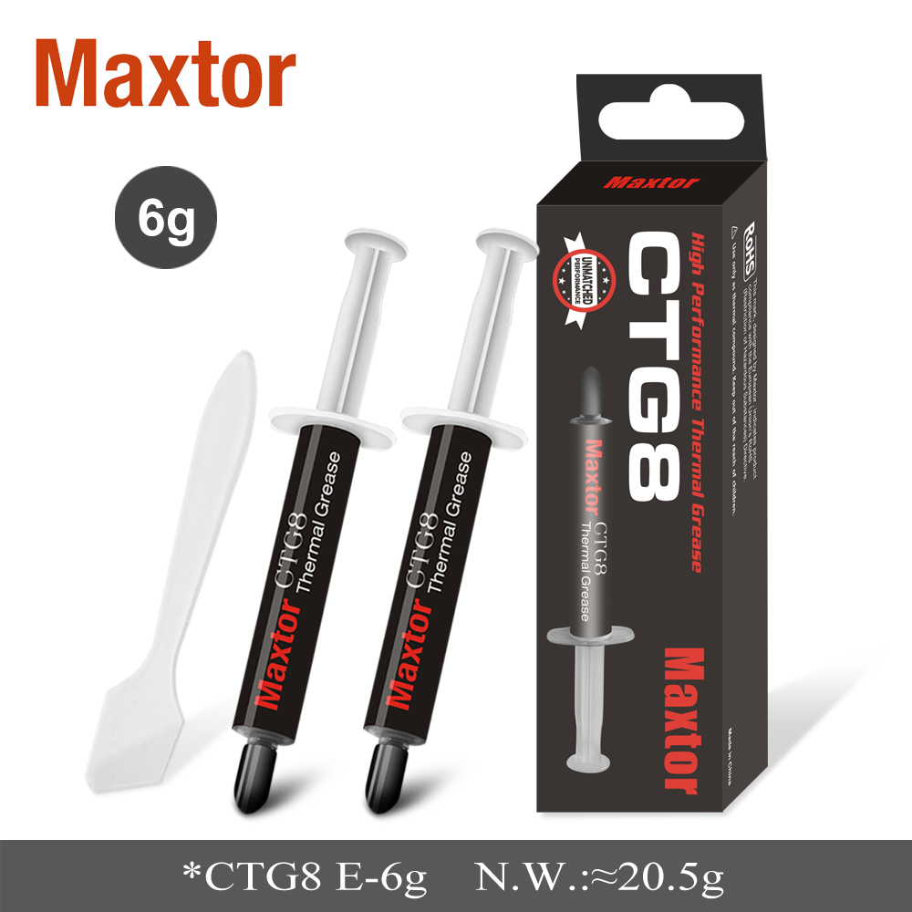 Maxtor CTG8E CPU Thermal paste Cooler Cooling Fan Thermal Compound Paste Grease Heatsink: CTG8E(6g)