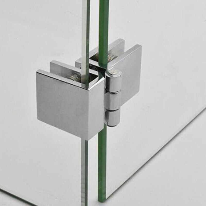 Cabinet Door Hinge /Glass Clips Clamp For Showcase Cupboard Single And Double Glass No Hole Furniture Hardware 90/180 Degree