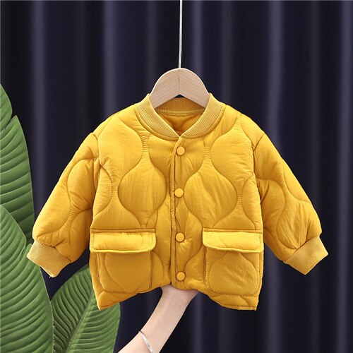 Lawadka Winter Baby Boy Kleding Jassen Down Katoen Gewatteerde Jassen Jongen Kleding Bovenkleding Casual Dikke Warme Overalls: YELLOW / 12M
