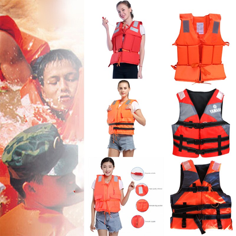 Life Vest Lightweight Nylon foam Adjustable Life whistle SOS Jacket Vest Swimming surfing motion Water Safety Products