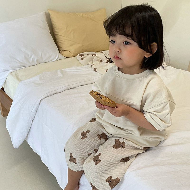 Baby Broek Zomer Kleding Kinderen Beer Print Leuke Katoenen Casual Broek Zuigelingen Jongens Meisjes Losse Muggen Buiten Broek