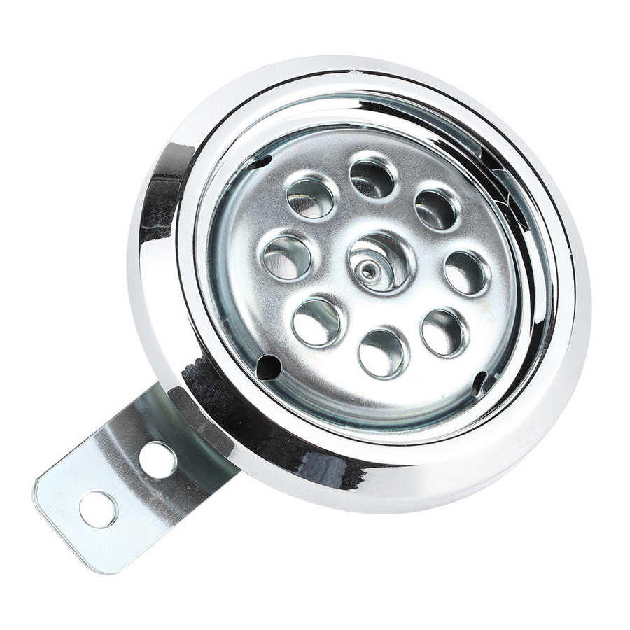 Universial Motorcycle Horn Waterproof 110dB Loud 12V 85mm W/Honeycomb Chrome Cover Motorcycle Horn Accesories
