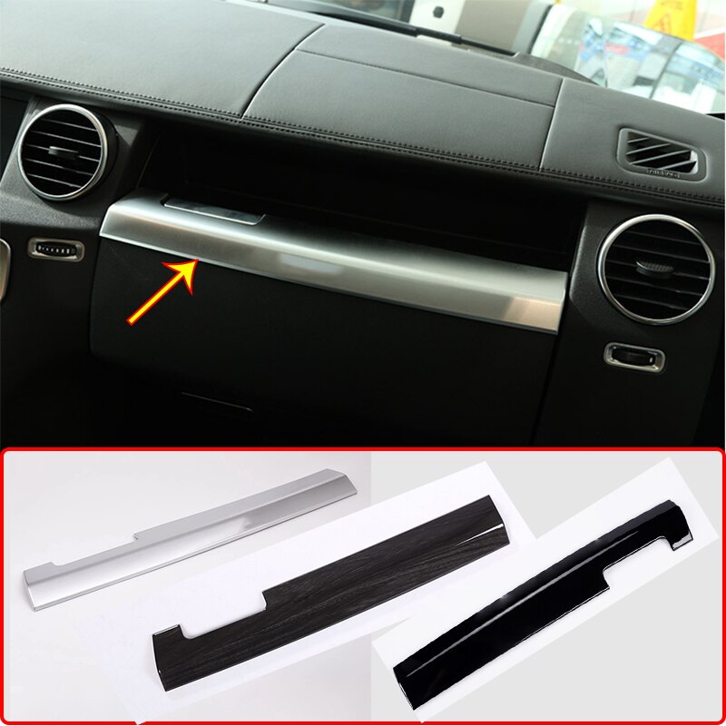 Black and Silver ABS Chrome Interior Glove Box Moldings Cover Trim For ...
