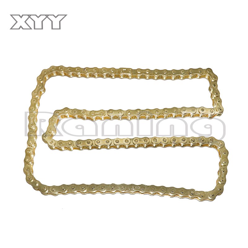 Gold & Black 428 96/102/104/108 Links Chain Voor Pit Pro Dirt Bike Atv Quad 125cc 140cc 150cc