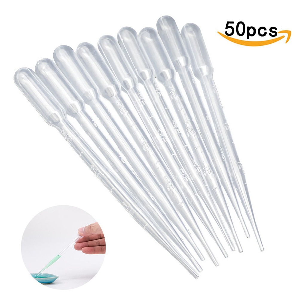 Disposable Transfer Pipette Plastic Dropping Pipettes Essential Oil Pasteur Pipettes with Scale 3ml