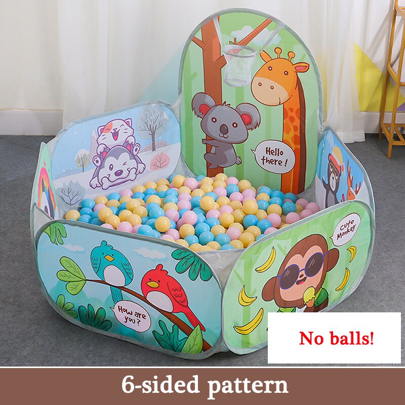 Box portatile da 1.2M per bambini Baby Kids tenda Bebe Balls Pit Ocean Balls Pool Cartoon Park Camping Dry Pool regalo di natale: F6 (no ball)