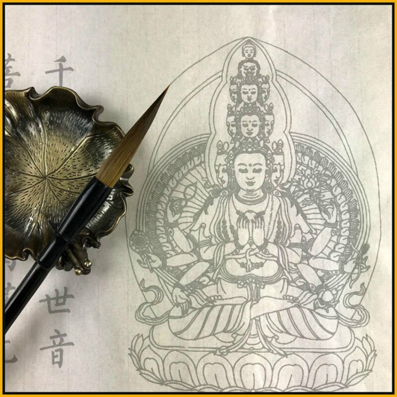 Chinese Borstel Pen Wezel Haar Cursieve Script Borstel Pen 3Pcs Chinese Lange Haar Schilderij Speciale Kalligrafie Borstels Tinta China