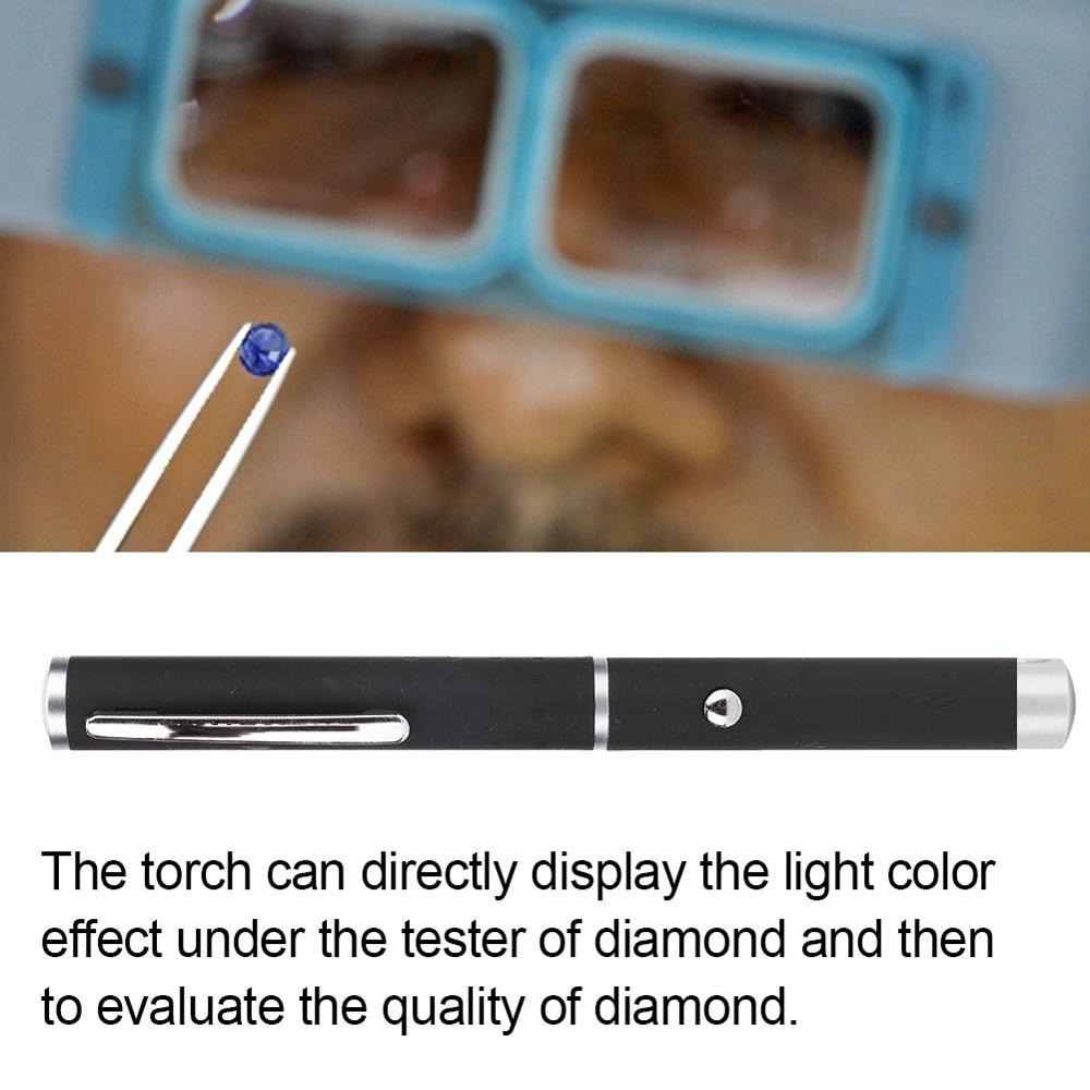 Probador de diamantes linterna pluma iluminación de mano joyería herramienta de identificación joyería herramientas de fabricación de joyería para joyero