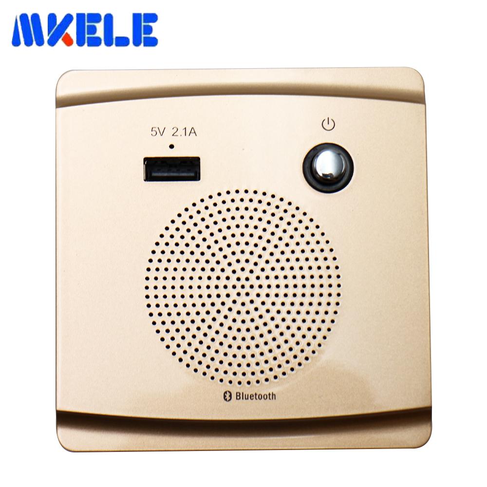 Smart Socket Bluetooth Speaker 5V 2.1A Usb-poort Opladen Mount Speaker Hifi Muziekspeler