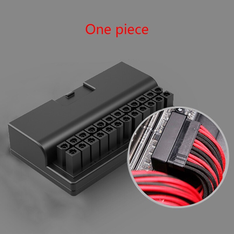 24Pin 90° Atx Power Adapter 24P 90 Degree Power Supply Connector Steering Head for Computer Motherboard 1 PC 57x36x16mm