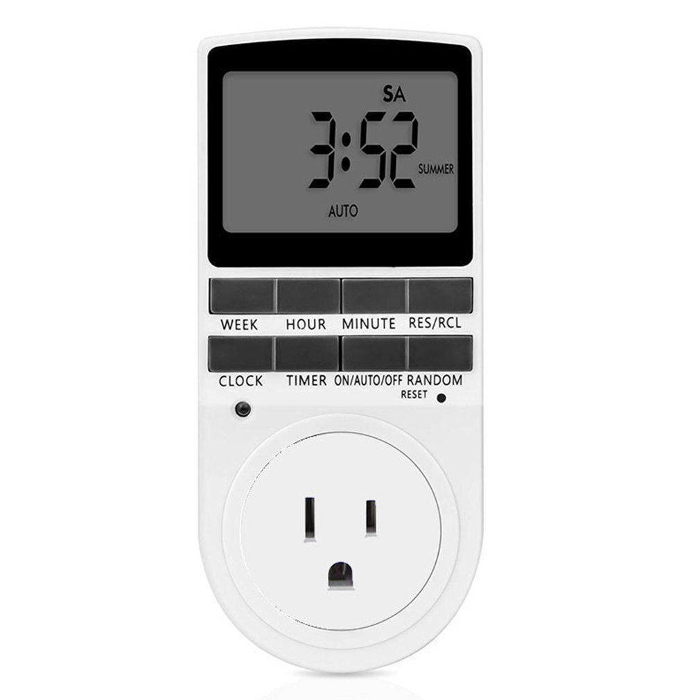 Large LCD Display Programmable Weekly Digital Smart Timer Switch Outlet Plug Timing Socket Countdown for Kitchen: US