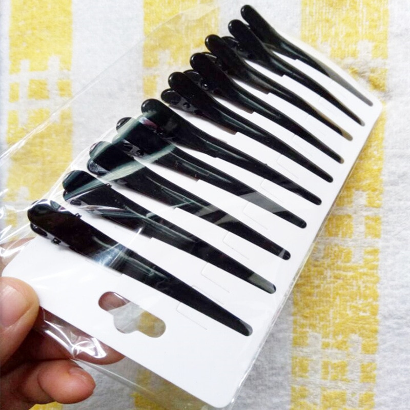 10Pcs Diy Black Metal Single Prong Kapsel Alligator Haar Clip Grote Haarspeldjes Hoofddeksels Voor Vrouwen Styling Tools Haarspeld