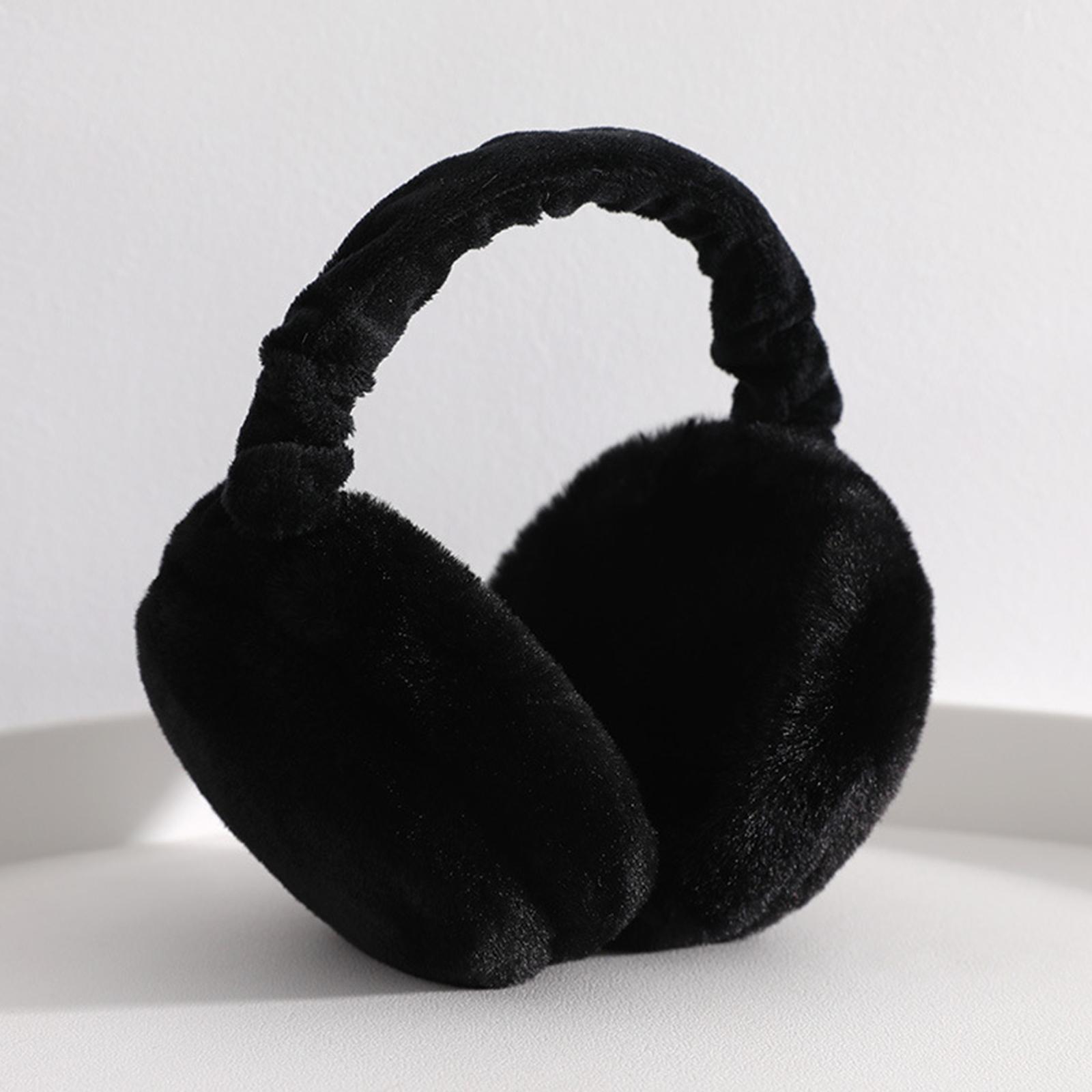 Winter Warm Earmuffs Cute Plush Fur Headphones Unisex Ear Warmer Solid Color Girls Headband Ear Muff Ear Cover