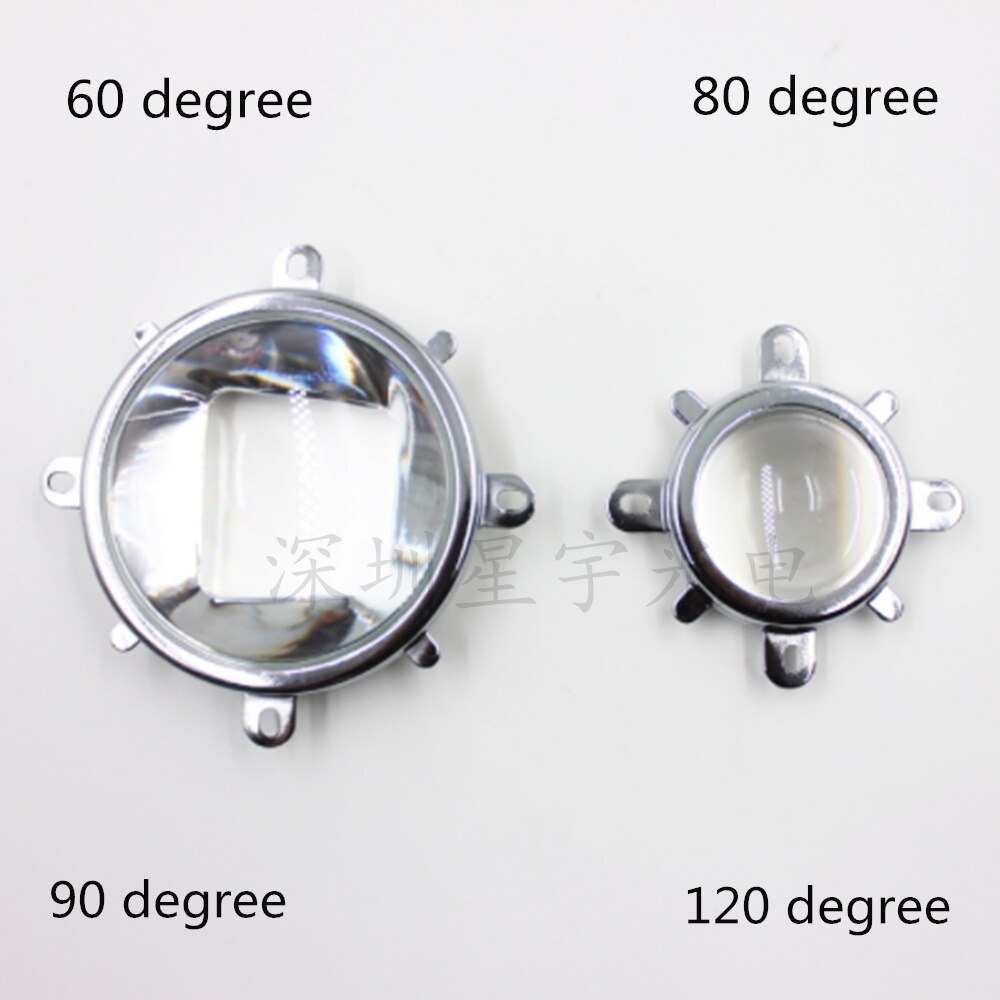 Lente de 44mm para Reflector de 50mm, colimador, soporte fijo de luz de para LED COB de 50W y 100W
