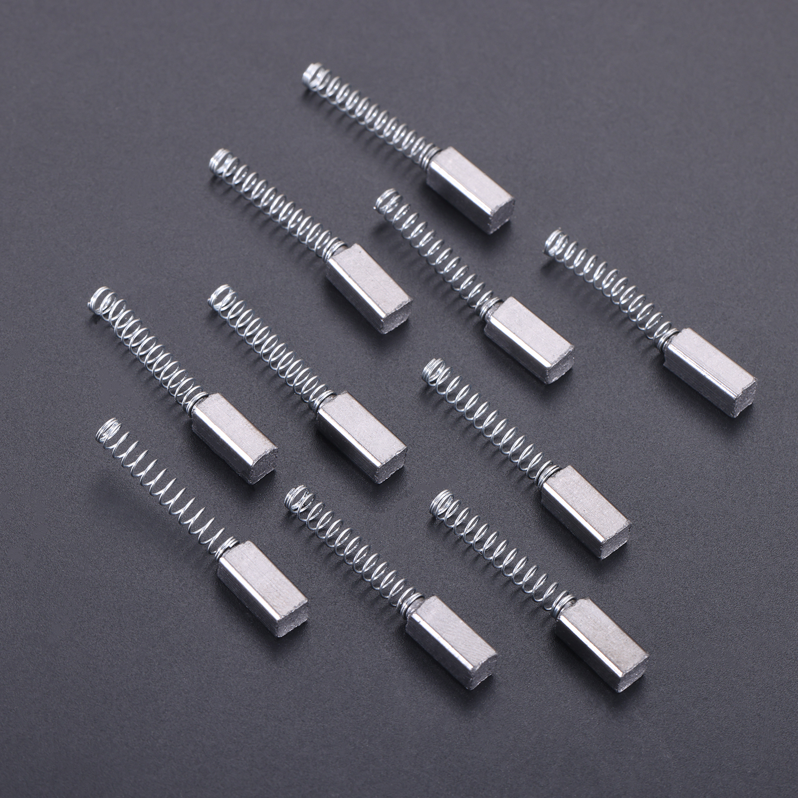 10pcs Old Home Sewing Machine Carbon Brush 180W 250W Electric Motor Spring Block for Singer Home Elna Kenmore Overlock Edge