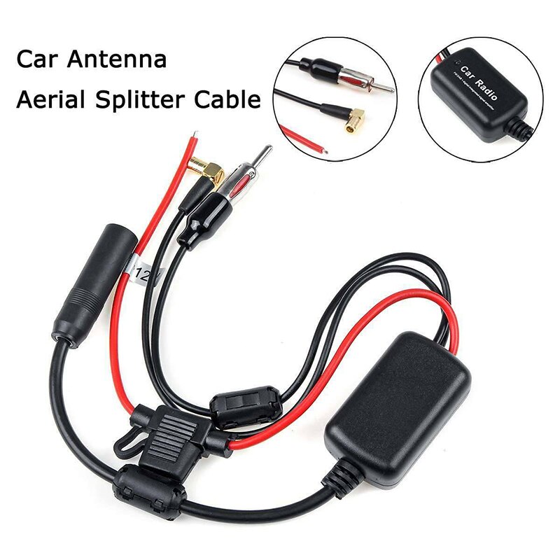 Universal Auto Car Radio FM Antenna Signal Amp Amplifier Booster DAB+ Car Antenna Kit Adapter FM Radio Aerial Signal Amplifiers