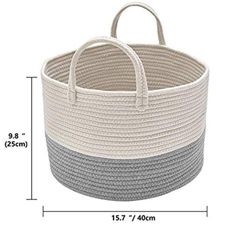 Abss-opbergmanden katoenen touwmand gevlochten babywasmand bank kussens handdoeken speelgoed of kinderkamer katoenen touworganizer