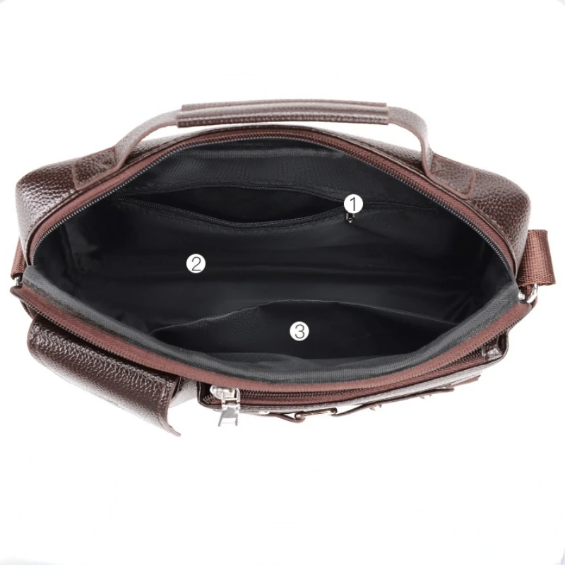 2024 Mannen Schoudertas Voor 10.4 "Ipad Pu Leer Zakelijke Handtassen Mannen Messenger Bags Mode Man Crossbody tas
