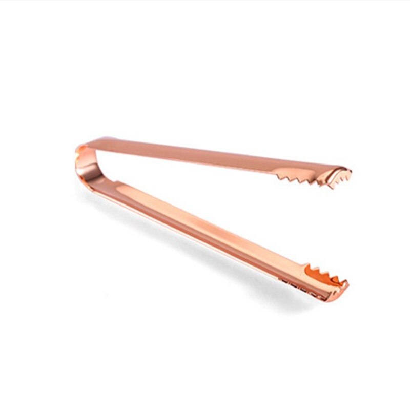 Stainless Steel Food Clip Ice Clip Barbecue Bread Buffet Barbecue Clip Multifunctional Food Clip Kitchen Accessories Bbq Tools: rose gold