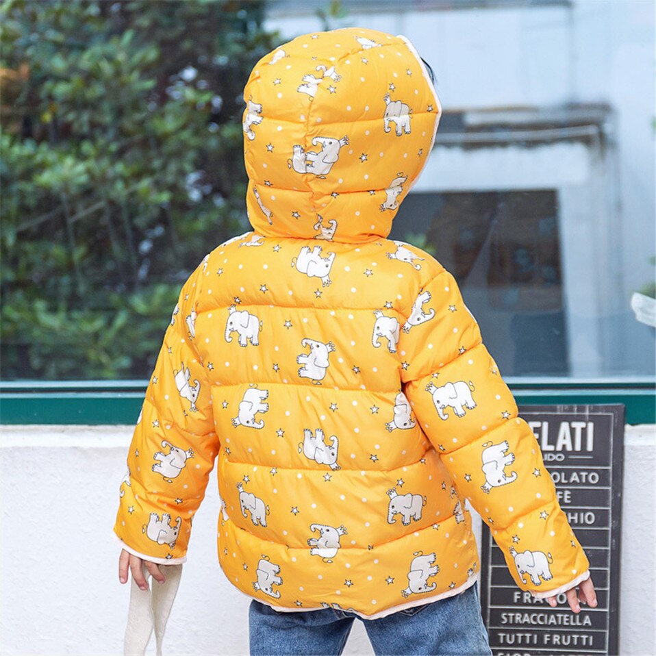 Barn vinterjacka för barn flickor silver guld svart pojkar casual huva kappa babykläder ytterkläder barn parka jacka snödräkt
