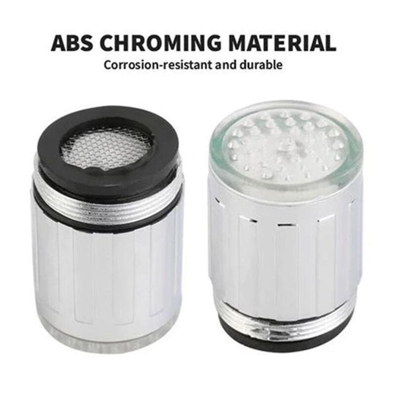LED Light up Water Kitchen Faucet Color Changing Faucet Kitchen Bathroom Glow Water Saving Faucet Aerator Tap Nozzle Shower